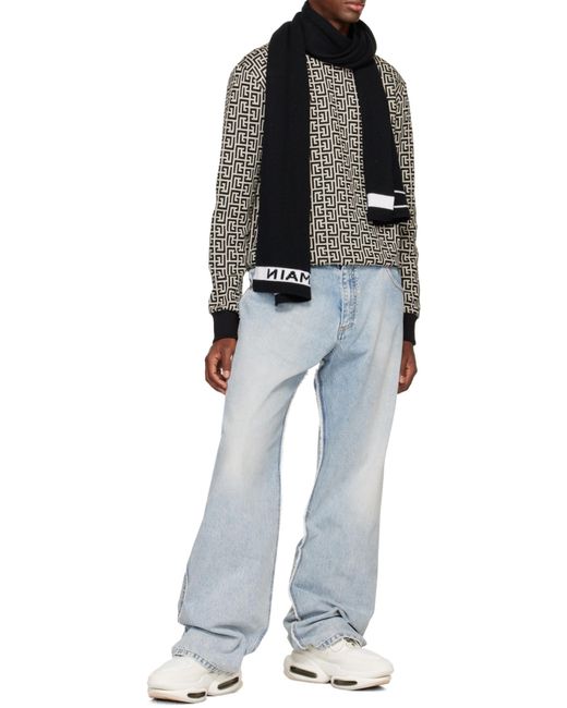 Balmain White B-Bold Low-Top Trainers for men