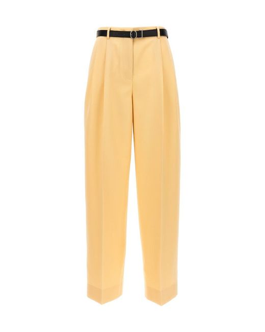 Jil Sander Yellow Straight-Leg Pocketed Trousers
