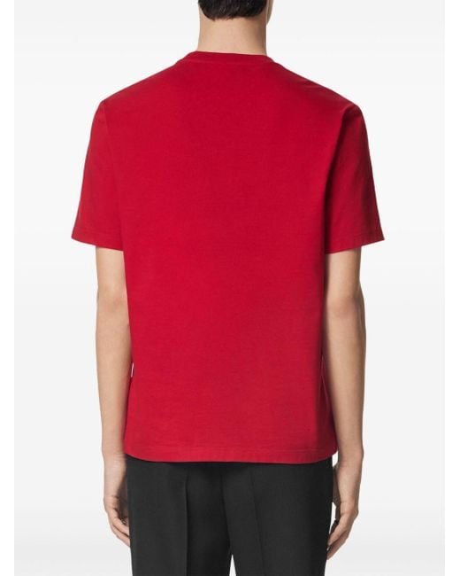 Versace Logo-Embroidered Crewneck T-Shirt for men