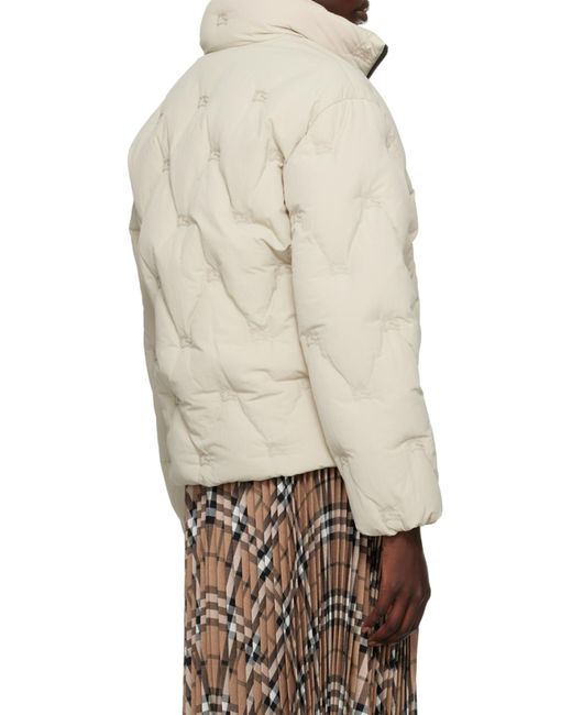 Burberry Green High-Neck Quilted Jacket