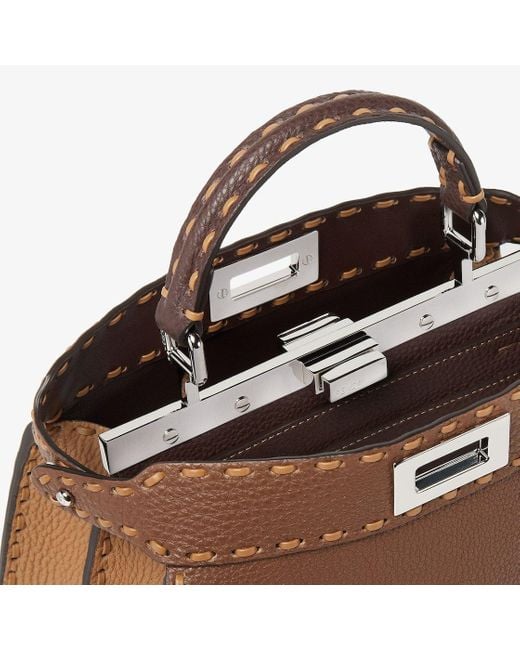 Fendi Brown Peekaboo Iseeu Small Tote Bag