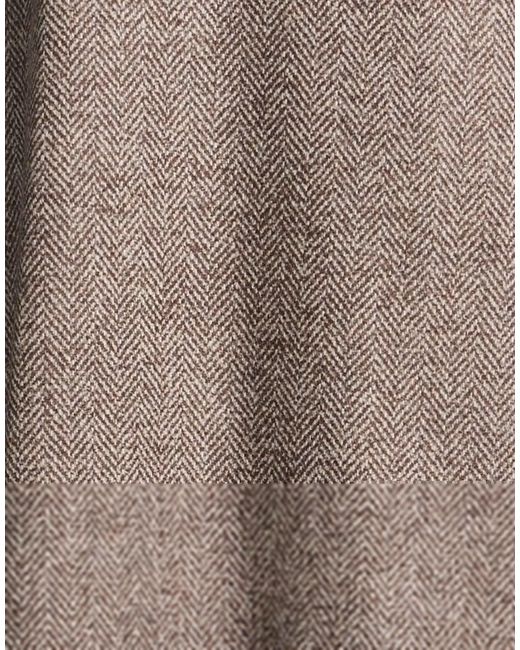 Brunello Cucinelli Brown Sleeveless Wool Dress With Boning