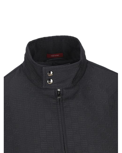 Gucci Blue Gg Ripstop Zip Jacket for men