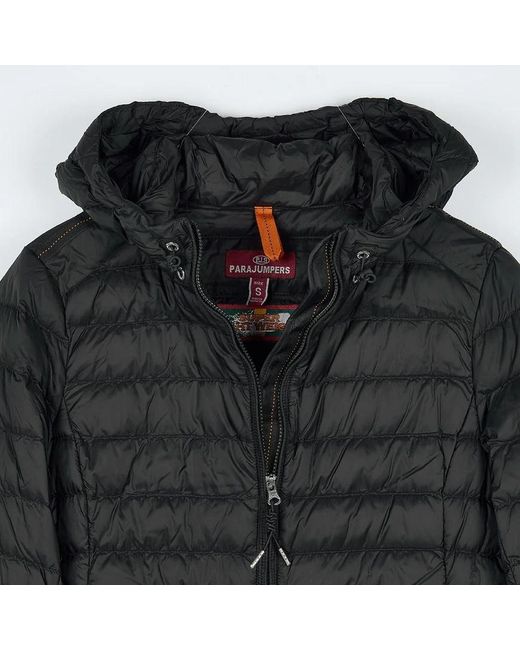 Parajumpers Gray Logo Quilted Down Jacket