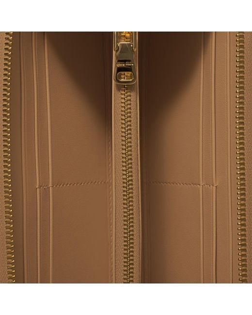 Miu Miu Brown Matelassé Zipped Wallet