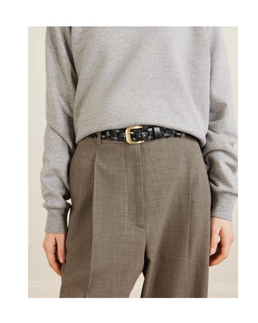 The Row Black Cord Woven Leather Belt
