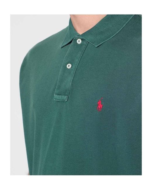 Polo Ralph Lauren Green Original Fit Mesh Polo Shirt for men
