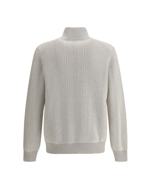 Brunello Cucinelli Gray Knitwear for men