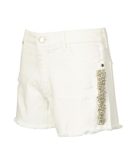 Ermanno Scervino White Logo Shorts