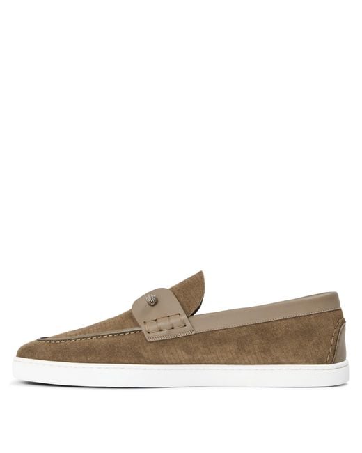 Christian Louboutin Brown Slip-On Loafers for men