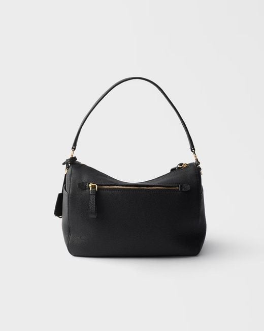 Prada Black Zip-Up Medium Shoulder Bag