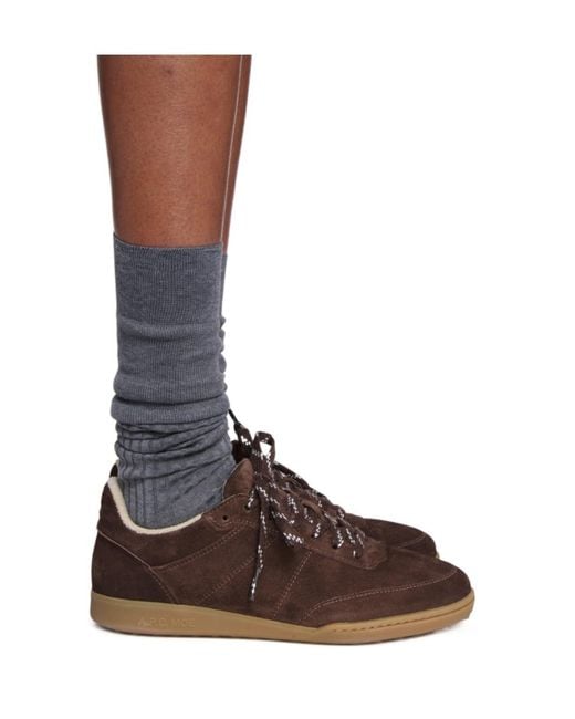 A.P.C. Brown Round-Toe Lace-Up Sneakers