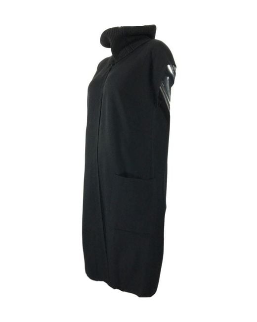 Max Mara Black Sleeveless Knitted Cardigan
