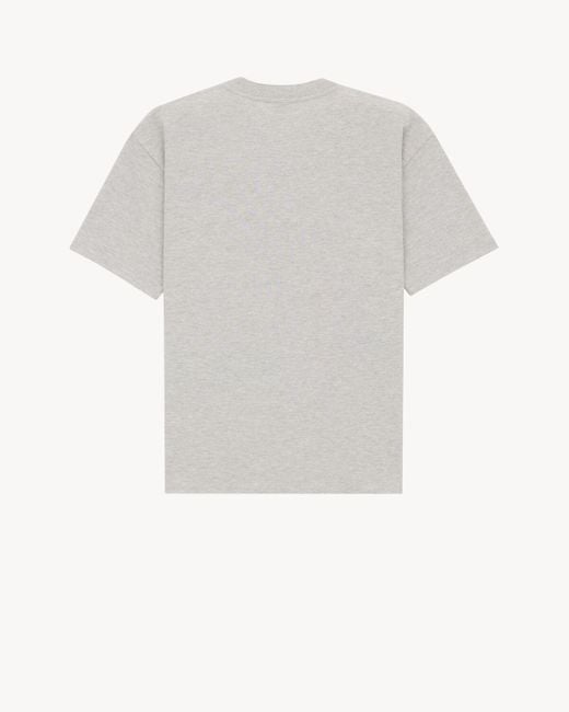 Saint Laurent White Oversize Fit Short Sleeves T-Shirt for men