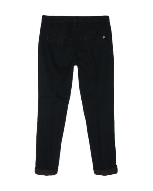 Dondup Black Casual Trousers With Belt Loops for men