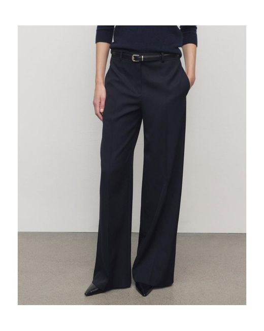 The Row Blue Dender Wool Trousers