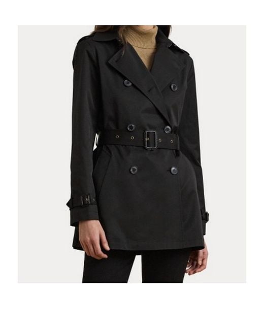 Ralph Lauren Black Belted Trench Coat