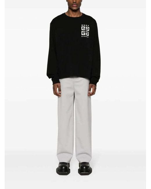 Givenchy Black 4G Stars Cotton T-Shirt for men