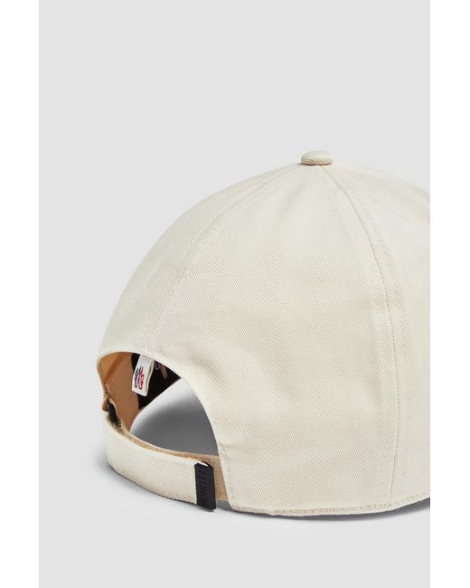 Moncler White Grenoble Gabardine Baseball Cap