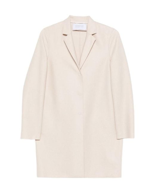 Harris Wharf London White Button Coat