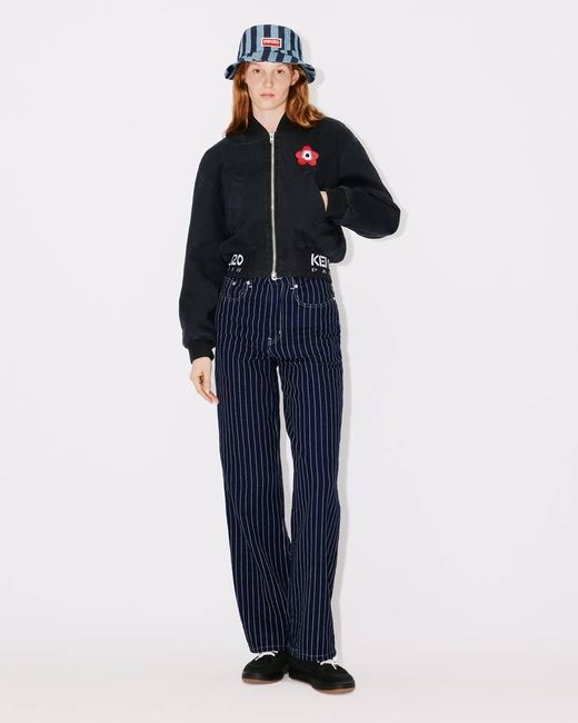 KENZO Black Target Zip-Up Bomber Jacket