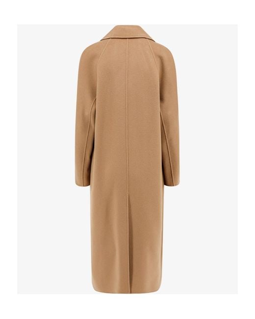 Max Mara Natural 'S Double-Breasted Long-Sleeved Coat