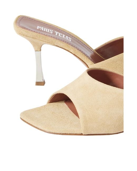 Paris Texas Natural Suede Mules