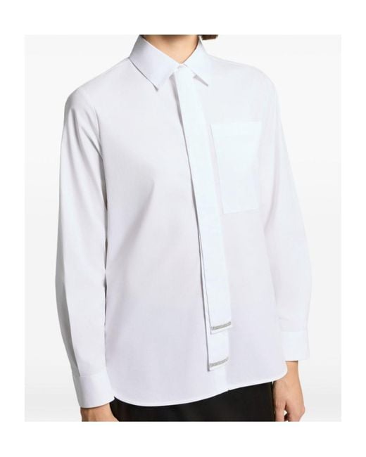 Peserico White Patch-Pocket Long-Sleeved Shirt