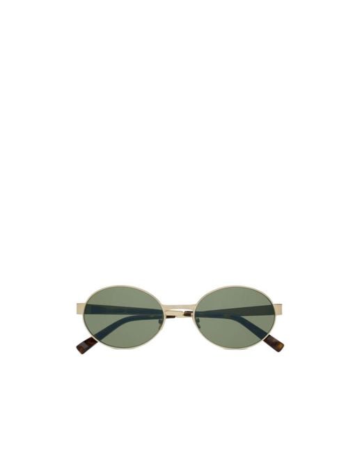 Saint Laurent Green Eyewear Sl 692 Oval Frame Sunglasses