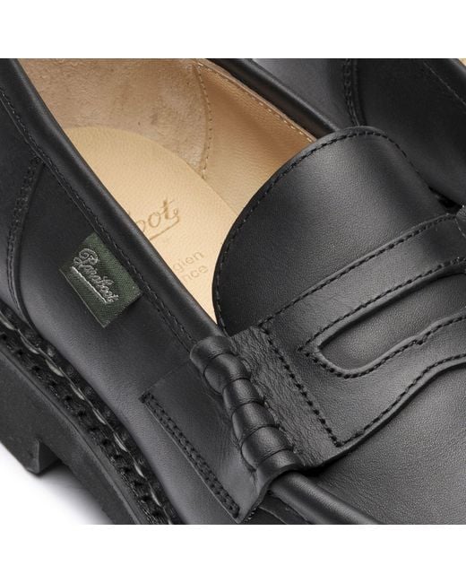 Paraboot Black Orsay Loafers