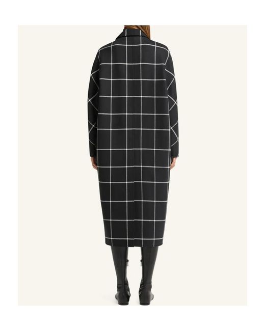 Courreges Black Checked Oversized Tailored Coat