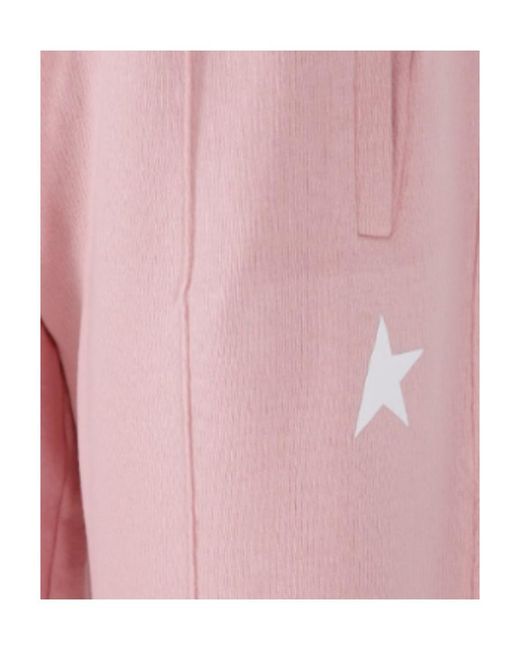 Golden Goose Deluxe Brand Pink Star Embellished Straight Leg Pants