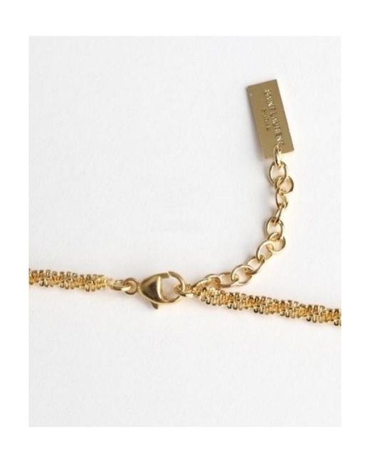 Saint Laurent Metallic Small Faceted Cable-Chain Bracelet