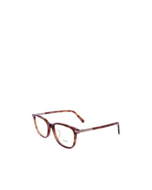 Zegna White Rectangular Glasses And Frames for men