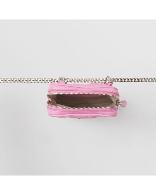 Burberry Pink Lola Quilted Pouch Bag