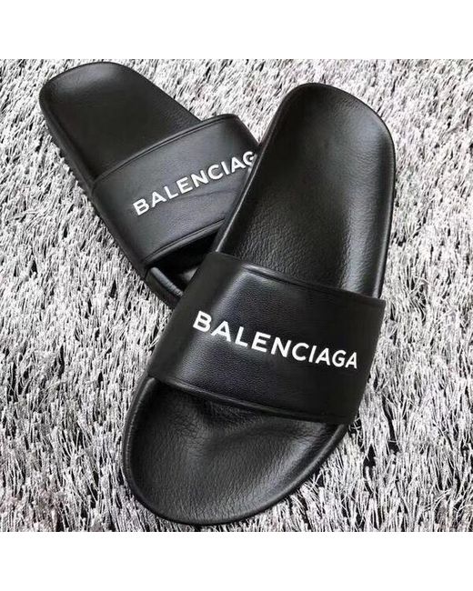 Balenciaga Brown Logo Printed Sandals