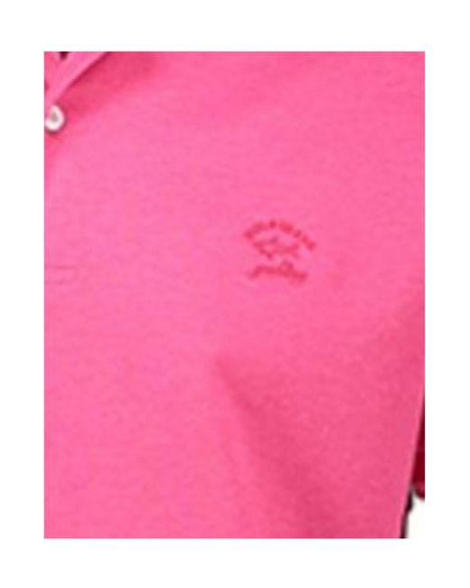 Paul & Shark Pink Short-Sleeved Polo Shirt for men