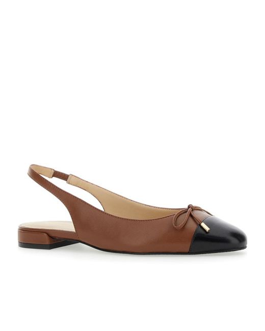 Stuart Weitzman Brown Bow Flat Shoes