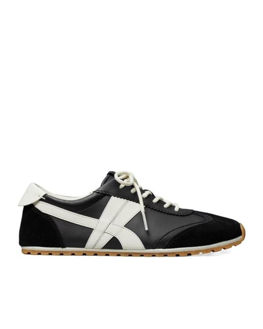 Tory Burch Black Hank Field Low-Top Sneakers