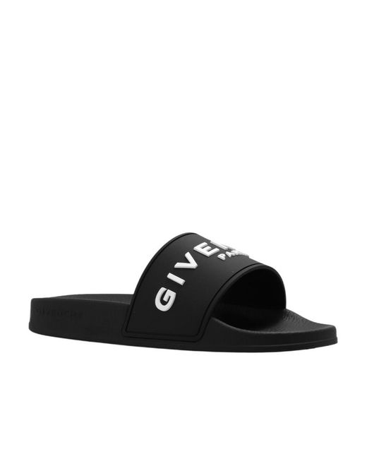 Givenchy Black Logo Detailed Slides