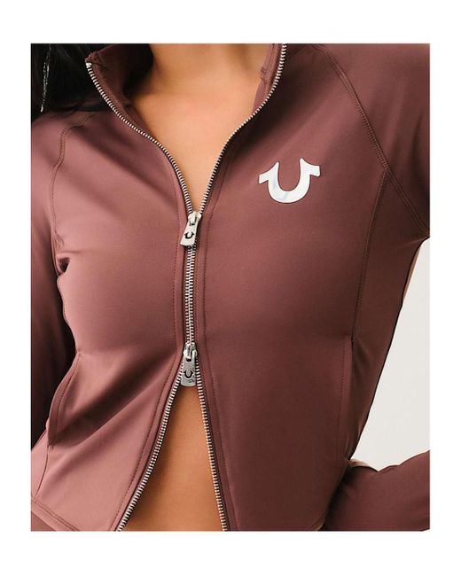 True Religion Red Logo Two-Way Zip Performance Jacket