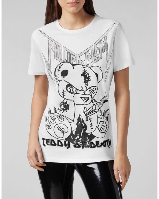 Philipp Plein White Logo Details T-Shirt