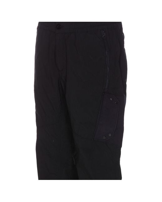 C P Company Black Elastic Waist Casual Pants for men