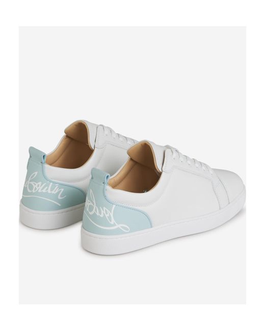 Christian Louboutin White Fun Louis Junior Leather Sneakers for men