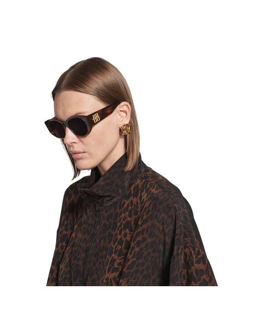 Balenciaga Multicolor Eyewear Nano Round Sunglasses