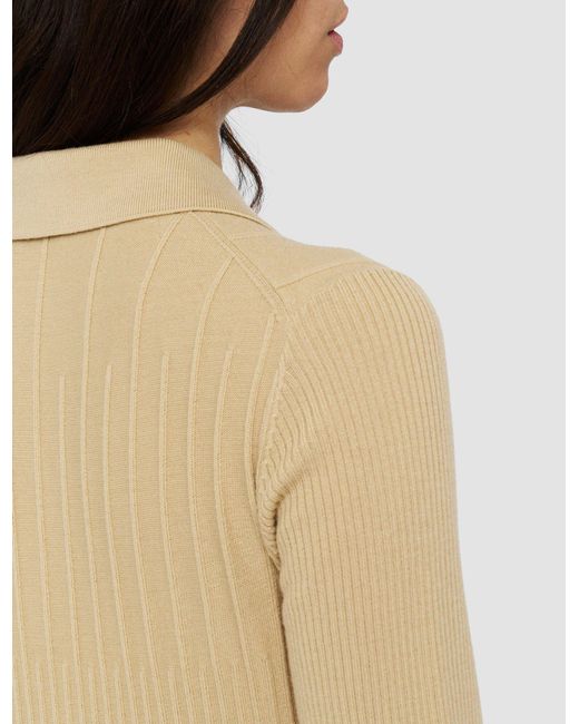 Joseph Natural Flared Hem Midi Polo Dress