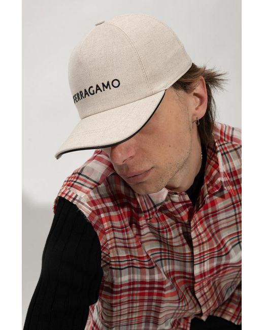 Ferragamo Natural Logo Baseball Cap for men