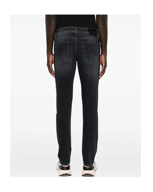 PT01 Black Belt-Loop Jeans for men