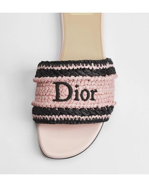 Dior Metallic Iviera Woven Slide