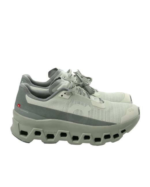 On Shoes Gray Cloudmonster Void Lace-Up Sneakers